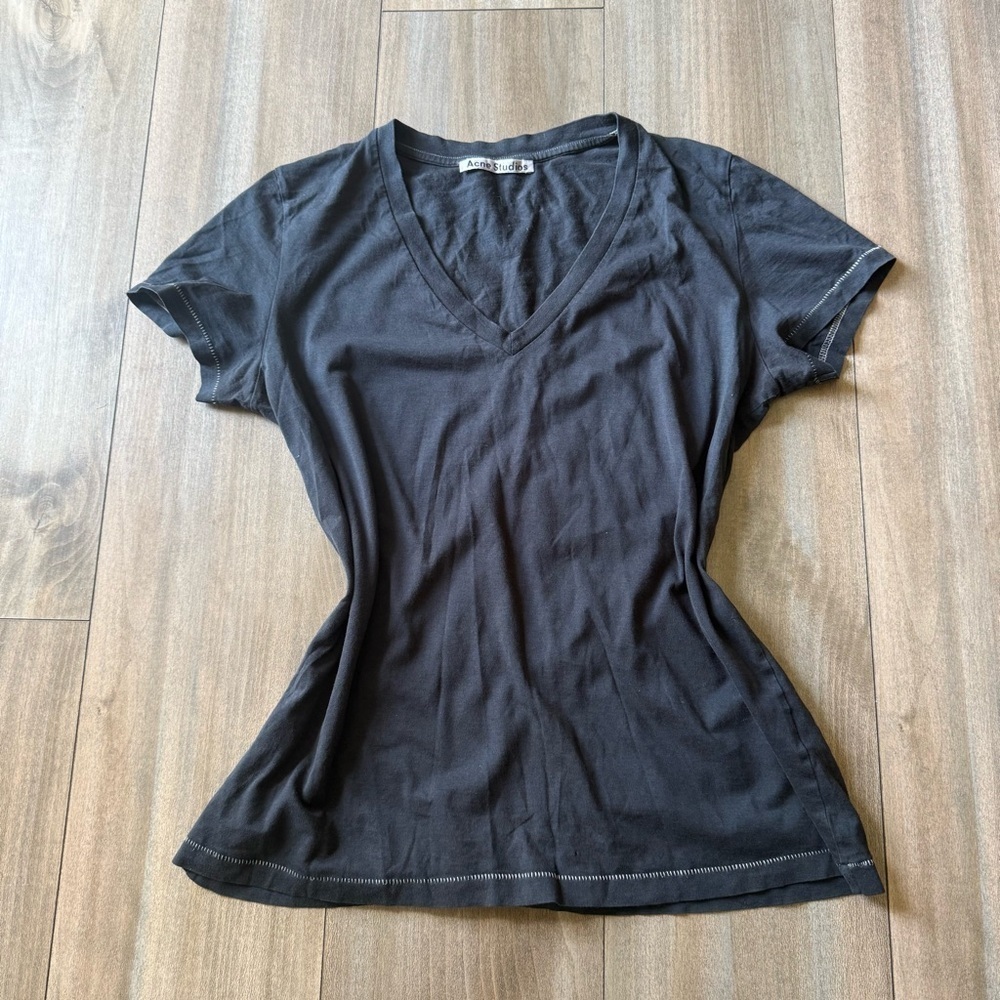 Acne studios short sleeve tee dark grey black size large